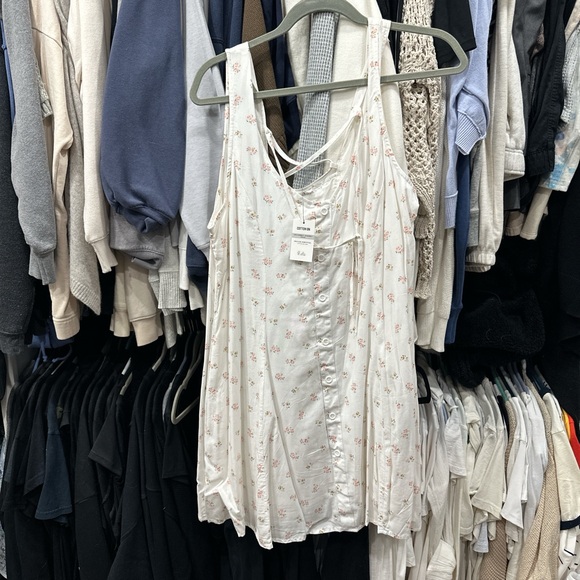 Cotton On Dresses & Skirts - Cotton On White Floral Button-Down Dress